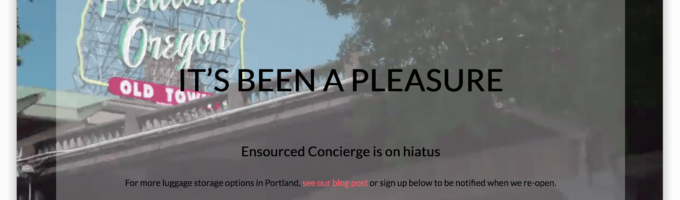 Ensourced Concierge Luggage Storage