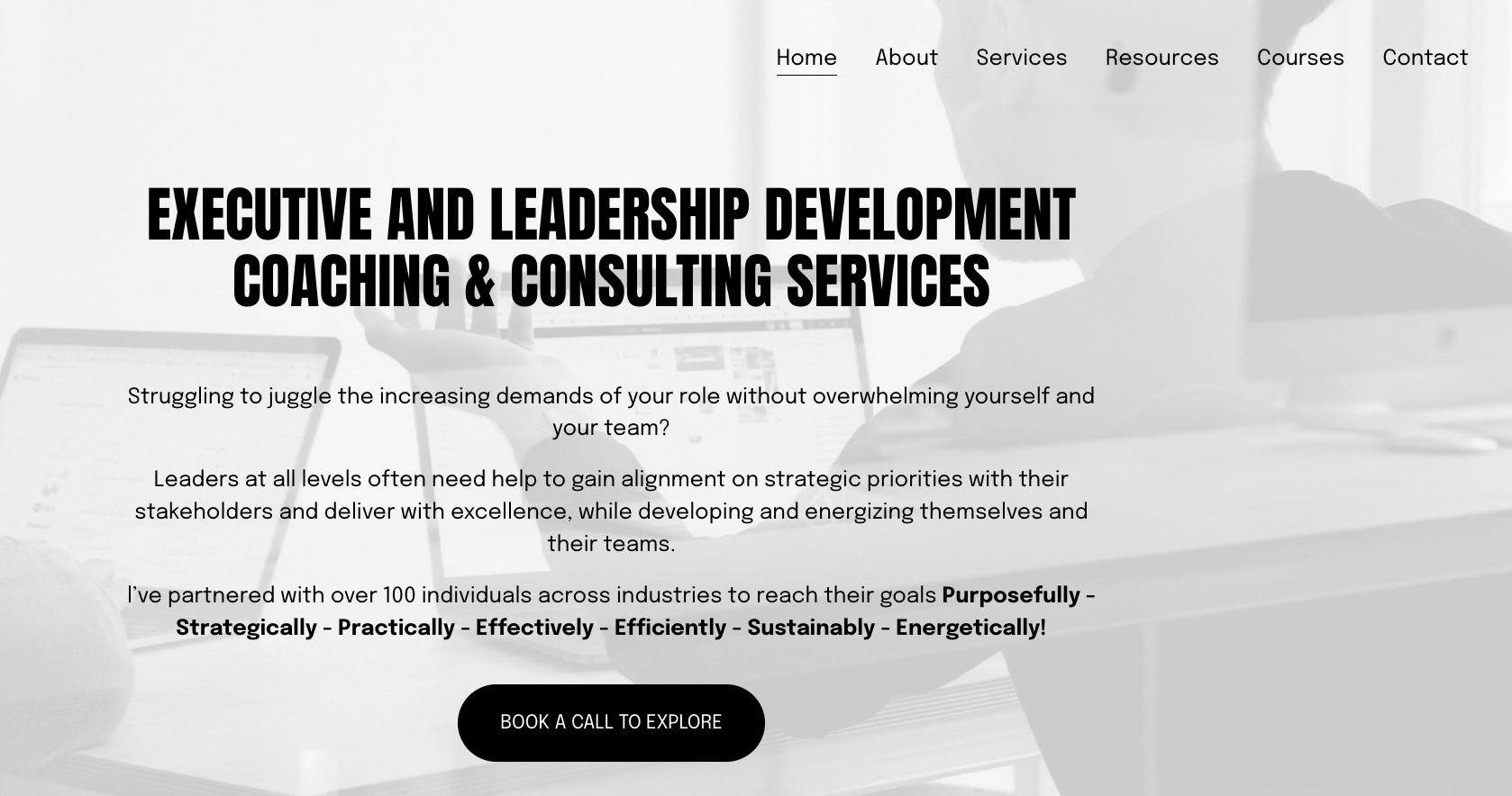 Speaker and leadership coach website
